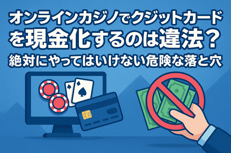オンラインカジノでクレジットカードを現金化するのは違法？絶対にやってはいけない危険な落とし穴