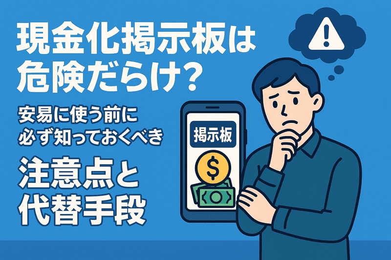 現金化掲示板は危険だらけ？安易に使う前に必ず知っておくべき注意点と代替手段