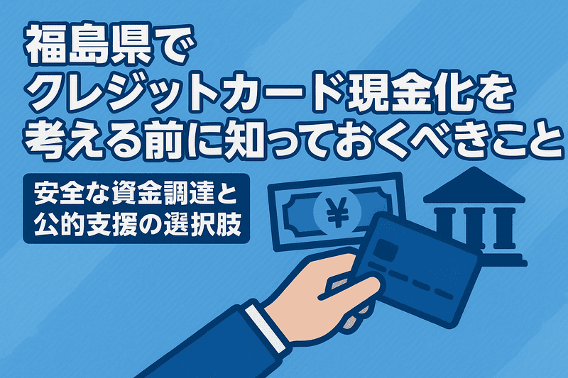 福島県でクレジットカード現金化を考える前に知っておくべきこと｜安全な資金調達と公的支援の選択肢